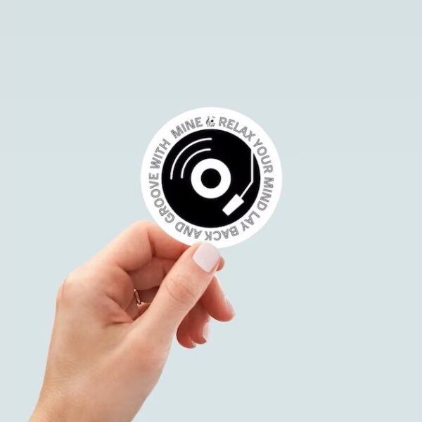 Rick Roll Astley Fun Record Turntable Retro Sticker