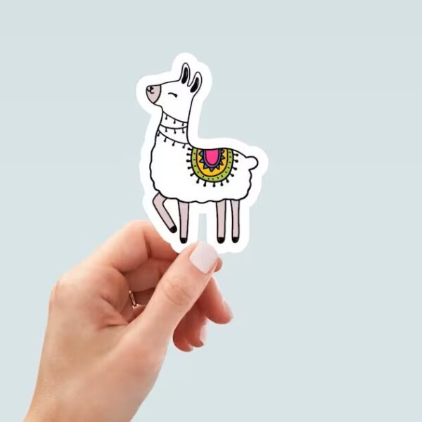 Alpaca Colorful Fun Funny Sticker