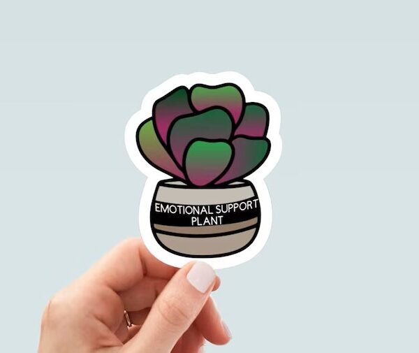 Plant Lover Sticker Emotional Support Plant