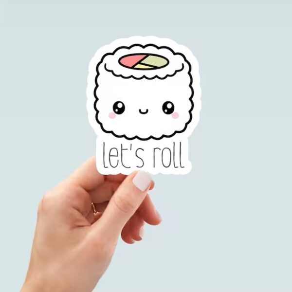 Sushi Sticker California Let's Roll