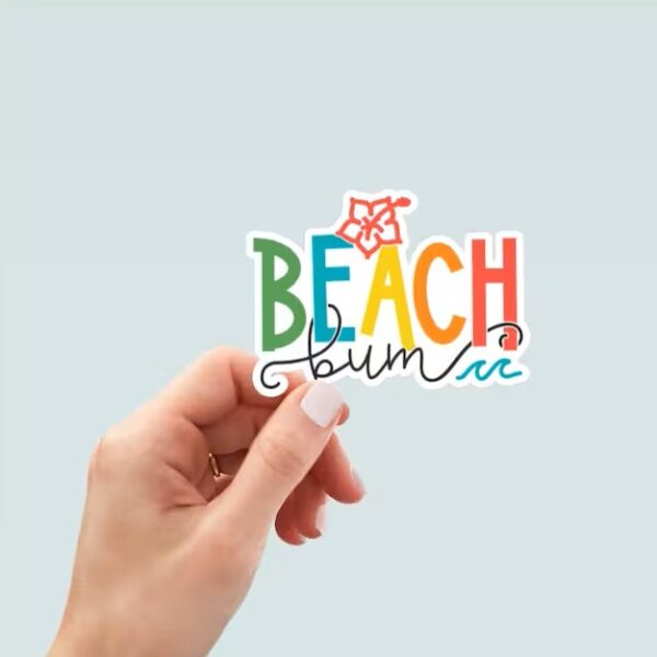 BEACH BUM sticker